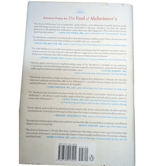 The End of Alzheimer's Hardcover Book Program to Prevent and Reverse Alzheimer's - Picture 2 of 3